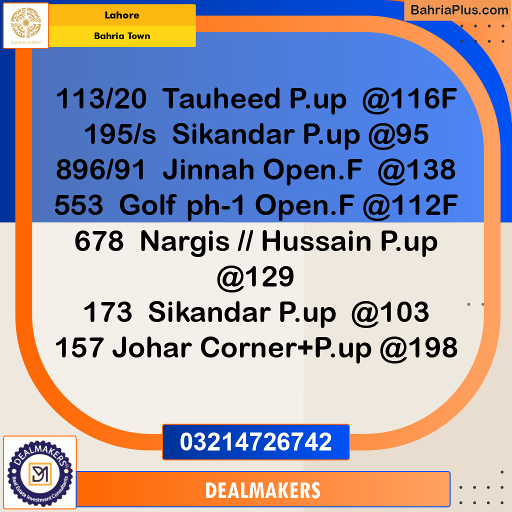Residential Plot for Sale in Bahria Town, Lahore - (BP-274974)