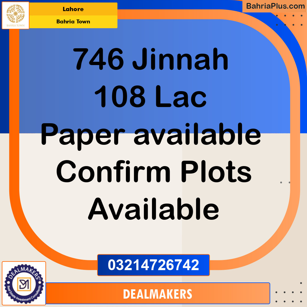 Residential Plot for Sale in Bahria Town, Lahore - (BP-275003)