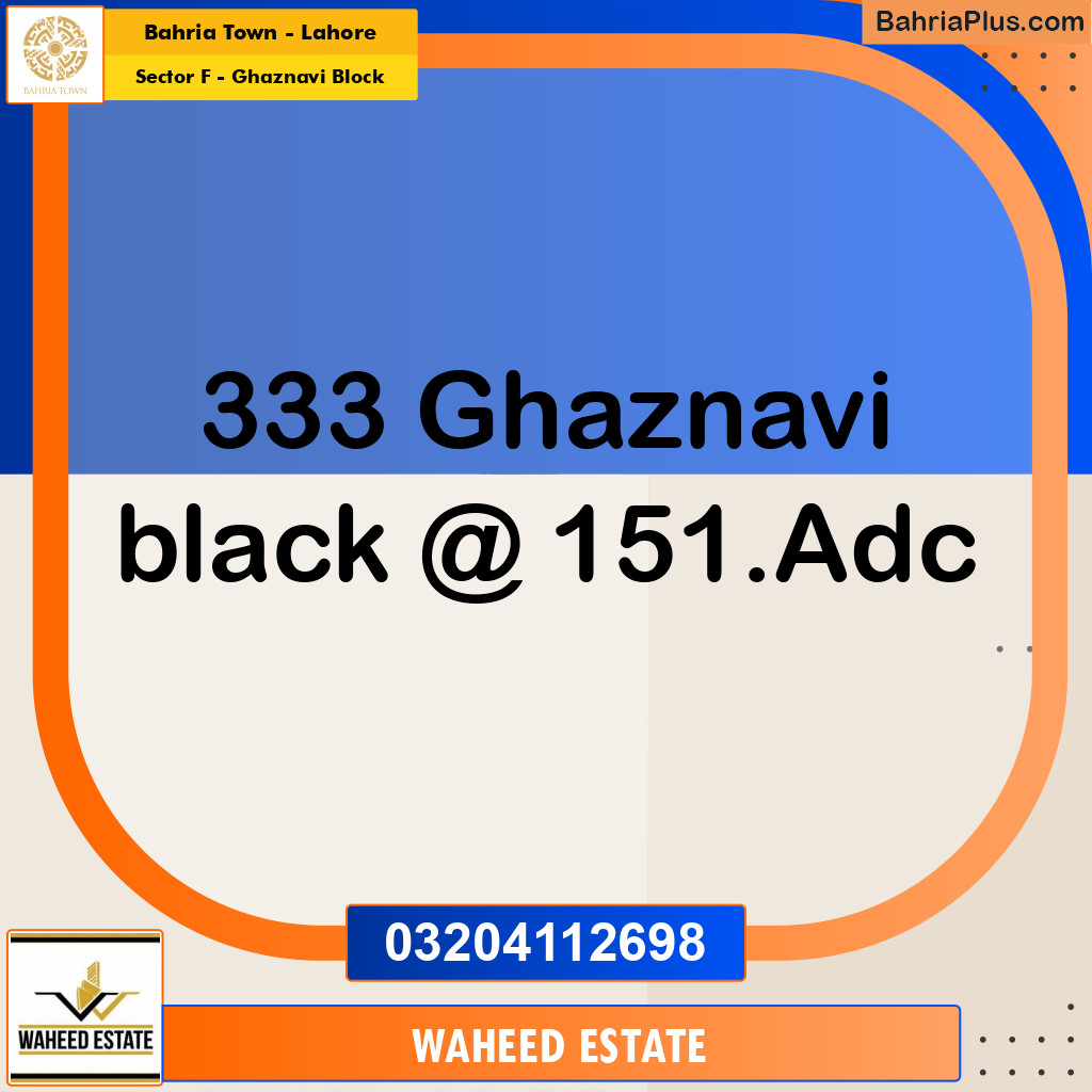 11 Marla Residential Plot for Sale in Sector F - Ghaznavi Block -  Bahria Town, Lahore - (BP-275010)