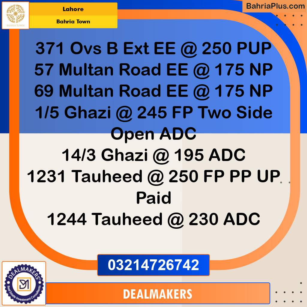 1 Kanal Residential Plot for Sale in Bahria Town, Lahore - (BP-275025)
