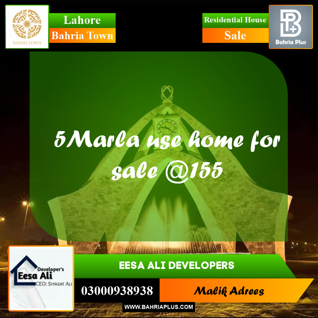 Residential House for Sale in Bahria Town, Lahore - (BP-275208)
