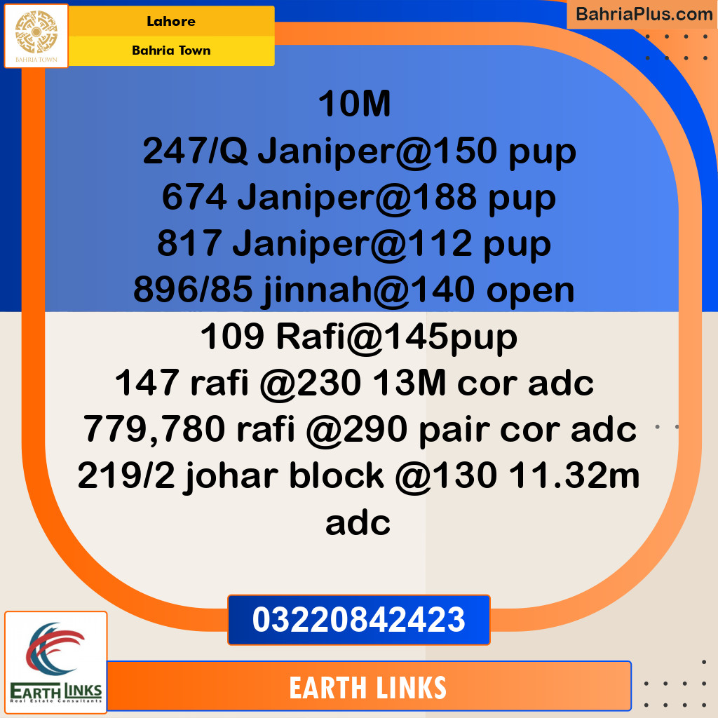 Residential Plot for Sale in Bahria Town, Lahore - (BP-275238)