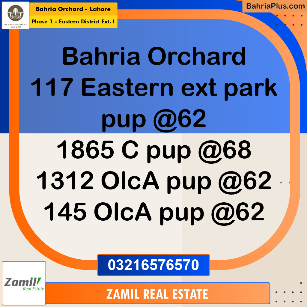 5 Marla Residential Plot for Sale in Phase 1 - Eastern District Ext. I -  Bahria Orchard, Lahore - (BP-275265)