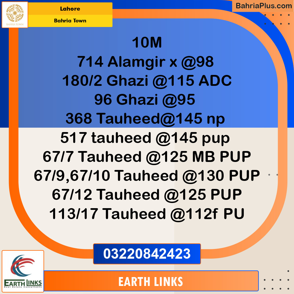 Residential Plot for Sale in Bahria Town, Lahore - (BP-275292)