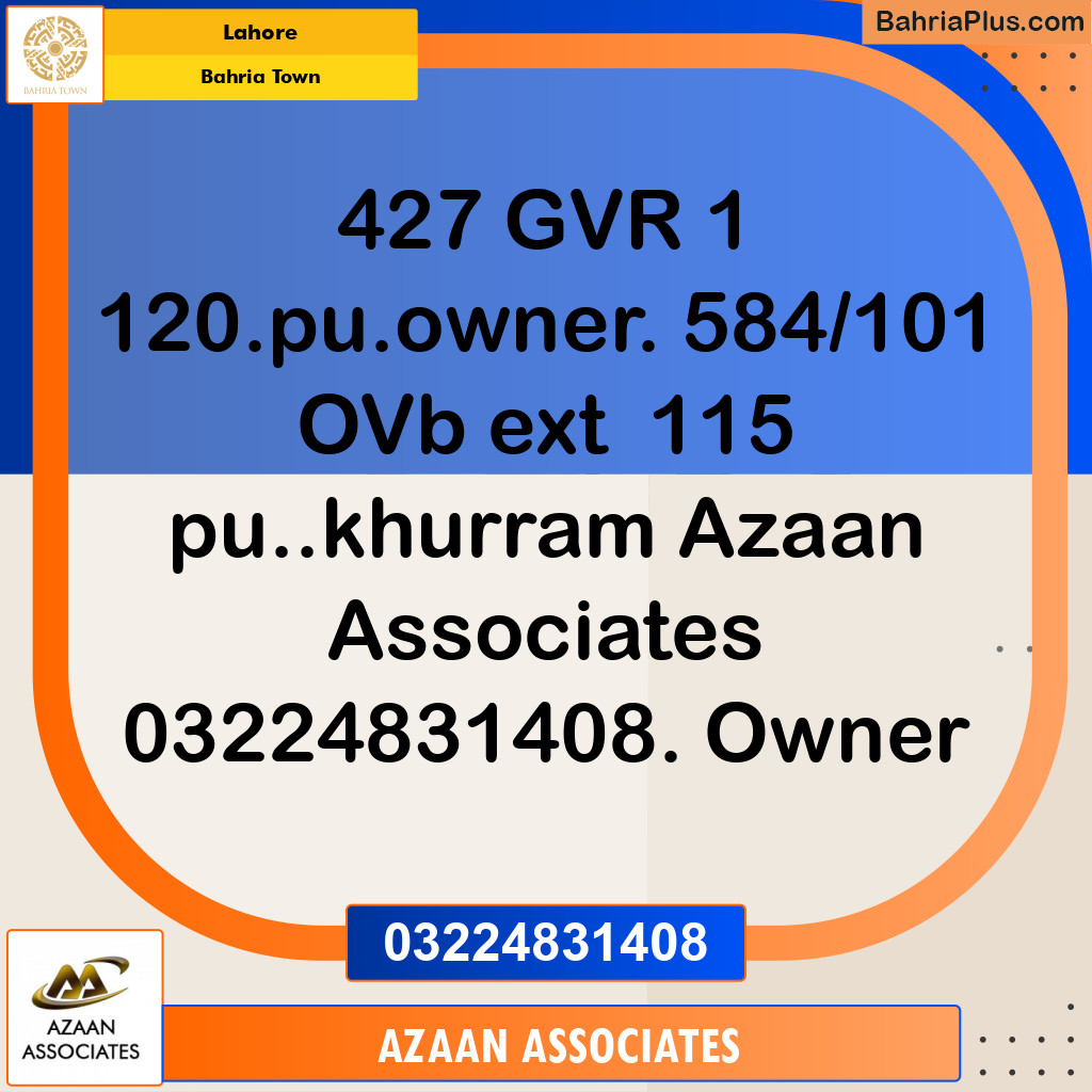 Residential Plot for Sale in Bahria Town, Lahore - (BP-275306)