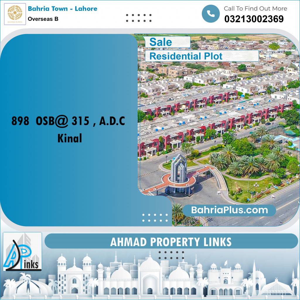 1 Kanal Residential Plot for Sale in Overseas B -  Bahria Town, Lahore - (BP-275317)