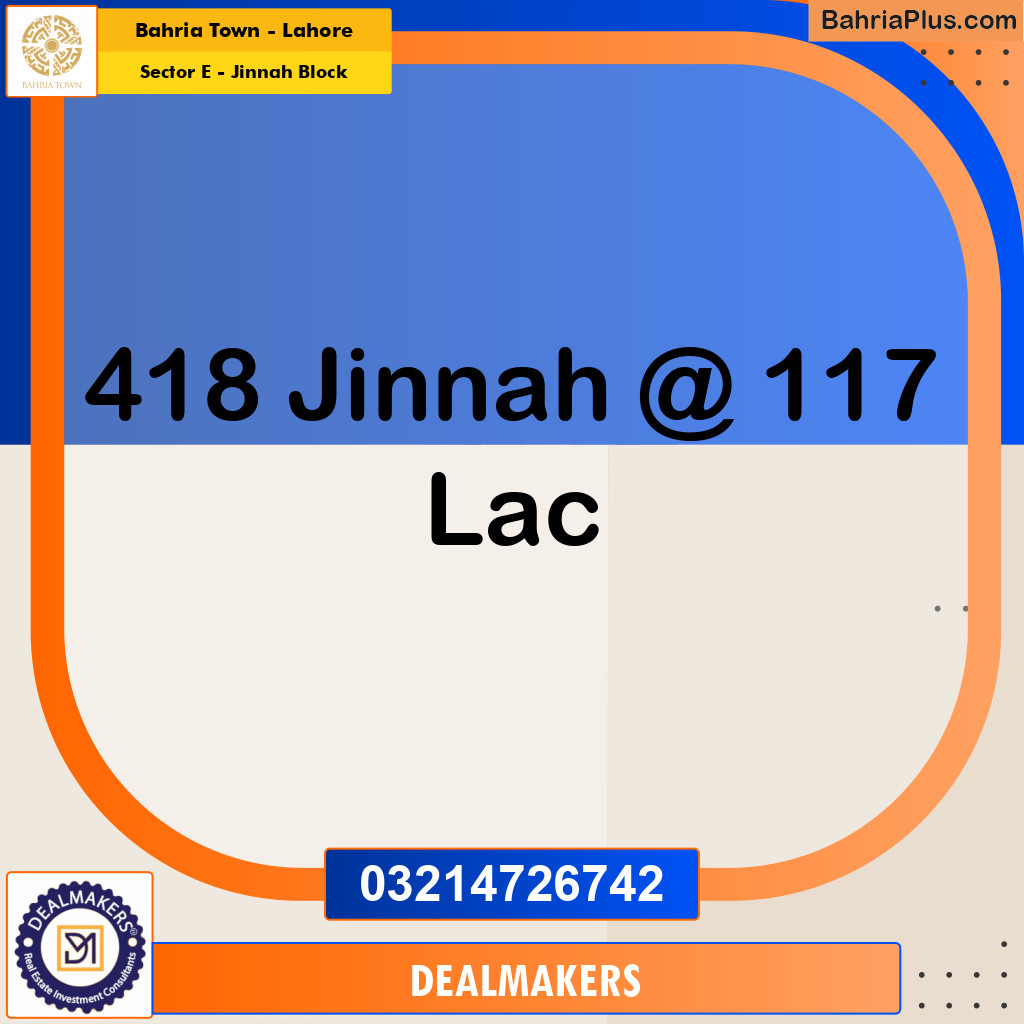 5 Marla Residential Plot for Sale in Sector E - Jinnah Block -  Bahria Town, Lahore - (BP-275338)