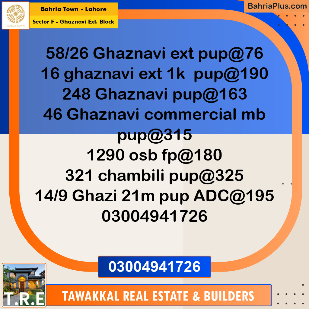 5 Marla Residential Plot for Sale in Sector F - Ghaznavi Ext. Block -  Bahria Town, Lahore - (BP-275343)
