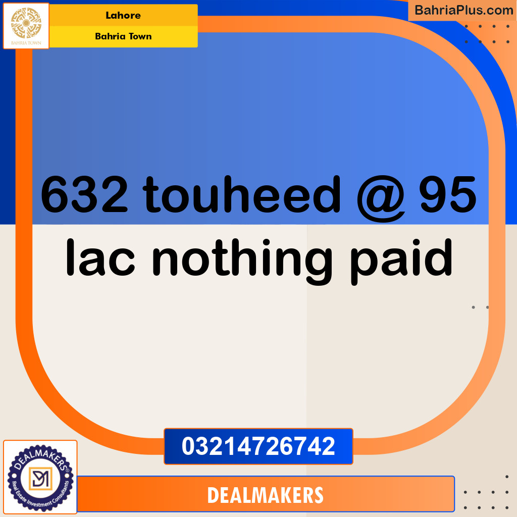 Residential Plot for Sale in Bahria Town, Lahore - (BP-275350)