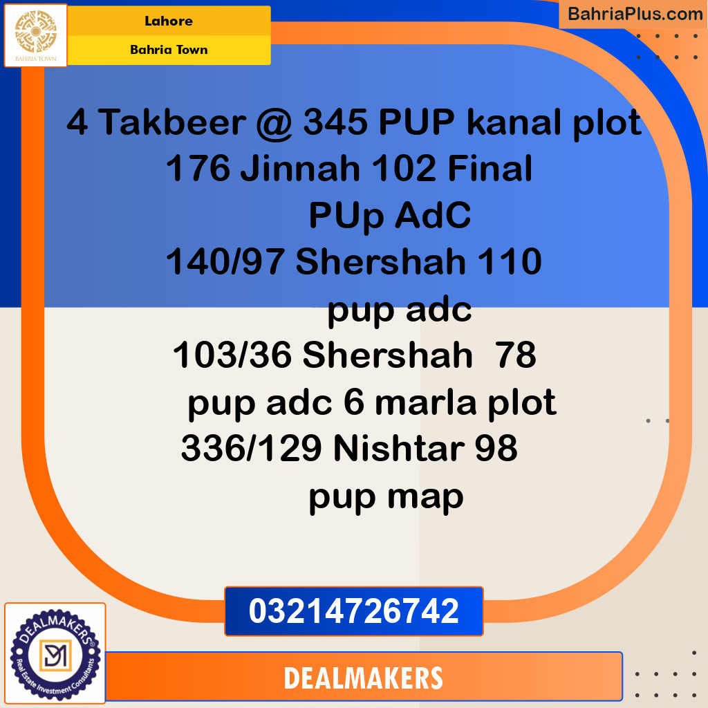 Residential Plot for Sale in Bahria Town, Lahore - (BP-275410)