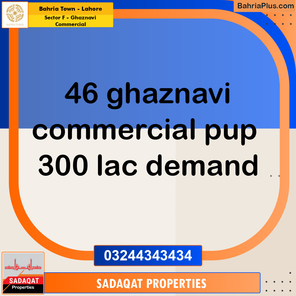 5 Marla Commercial Plot for Sale in Sector F - Ghaznavi Commercial -  Bahria Town, Lahore - (BP-275480)