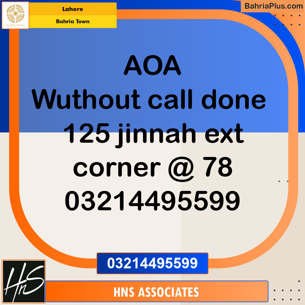 Residential Plot for Sale in Bahria Town, Lahore - (BP-275563)