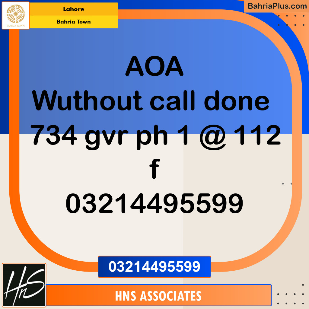 Residential Plot for Sale in Bahria Town, Lahore - (BP-275564)