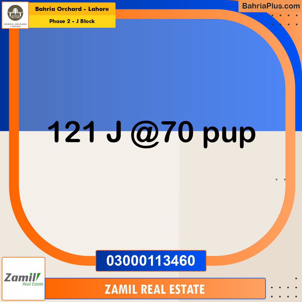 5 Marla Residential Plot for Sale in Phase 2 - J Block -  Bahria Orchard, Lahore - (BP-275591)