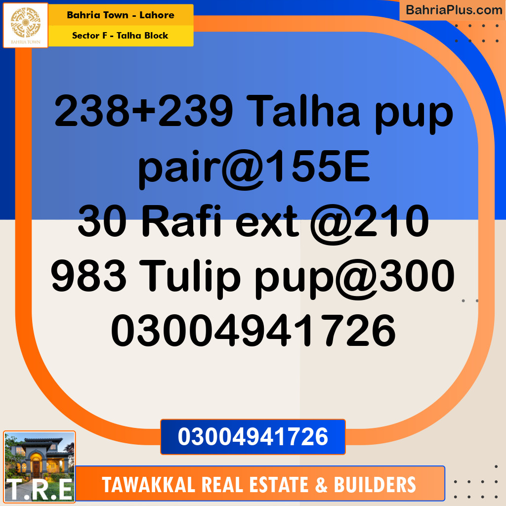 10 Marla Residential Plot for Sale in Sector F - Talha Block -  Bahria Town, Lahore - (BP-275596)