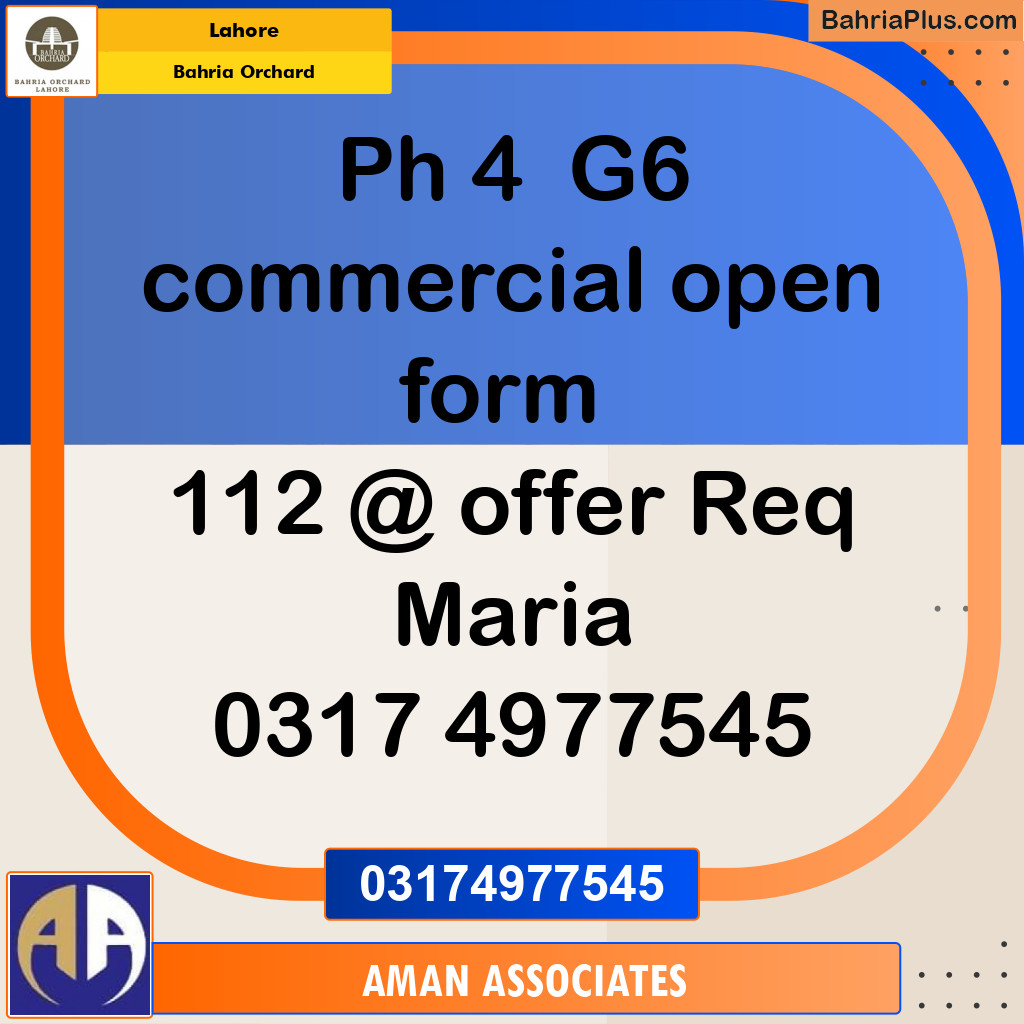 Residential Plot for Sale in Bahria Orchard, Lahore - (BP-275633)