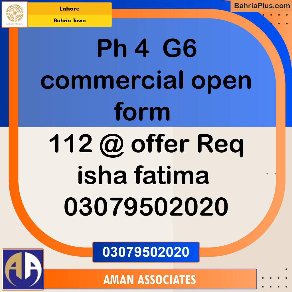 Residential Plot for Sale in Bahria Town, Lahore - (BP-275701)