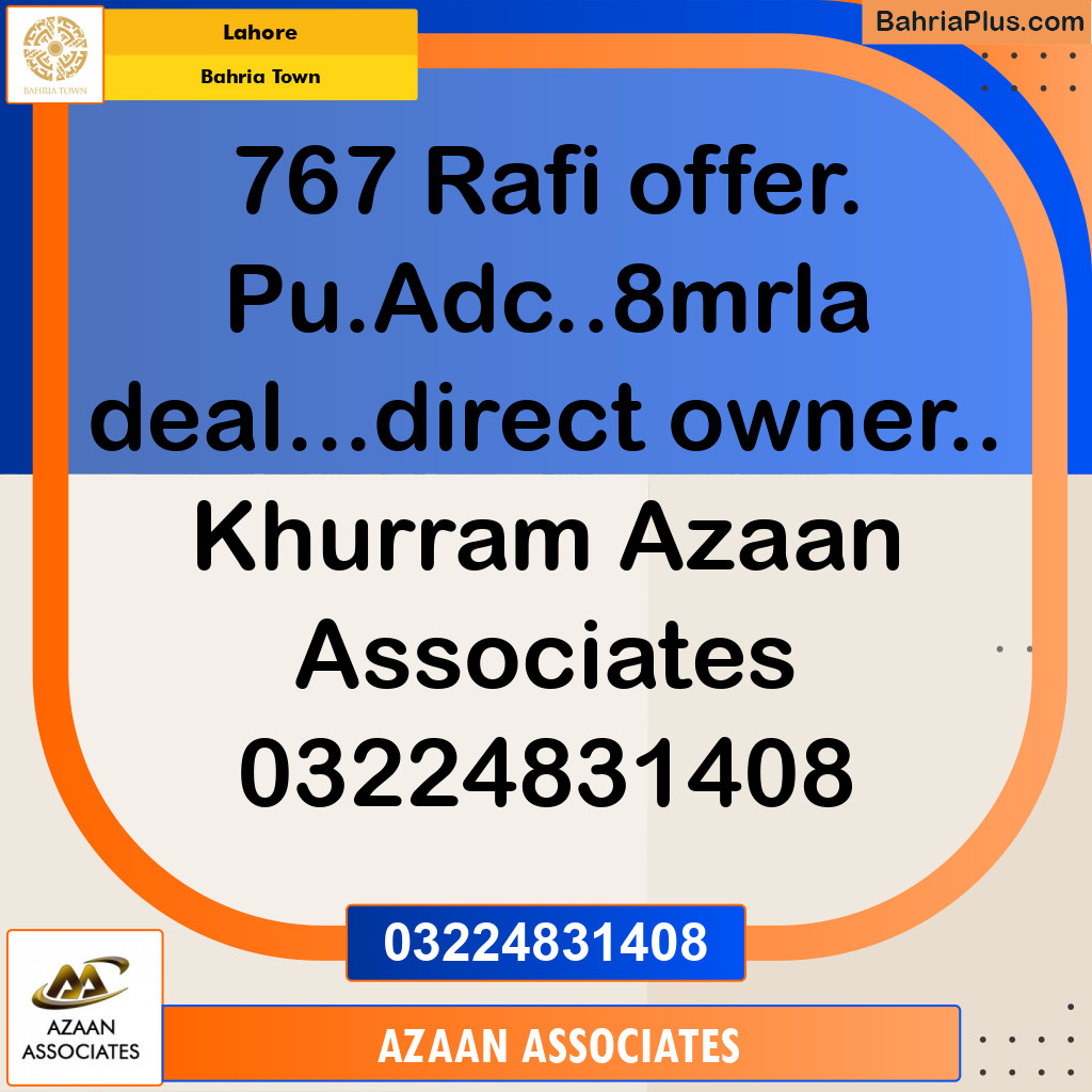 Residential Plot for Sale in Bahria Town, Lahore - (BP-275748)