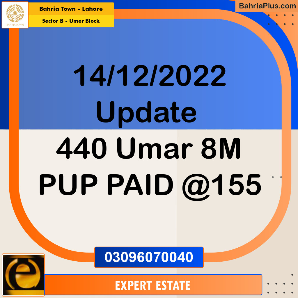 8 Marla Residential Plot for Sale in Sector B - Umer Block -  Bahria Town, Lahore - (BP-275760)