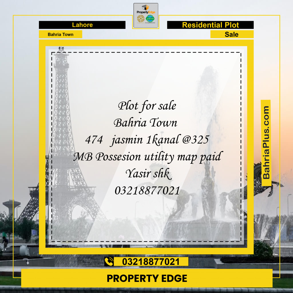 Residential Plot for Sale in Bahria Town, Lahore - (BP-275800)
