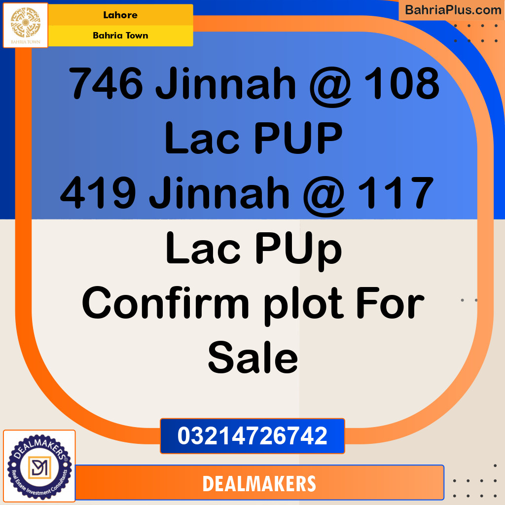 Residential Plot for Sale in Bahria Town, Lahore - (BP-275886)