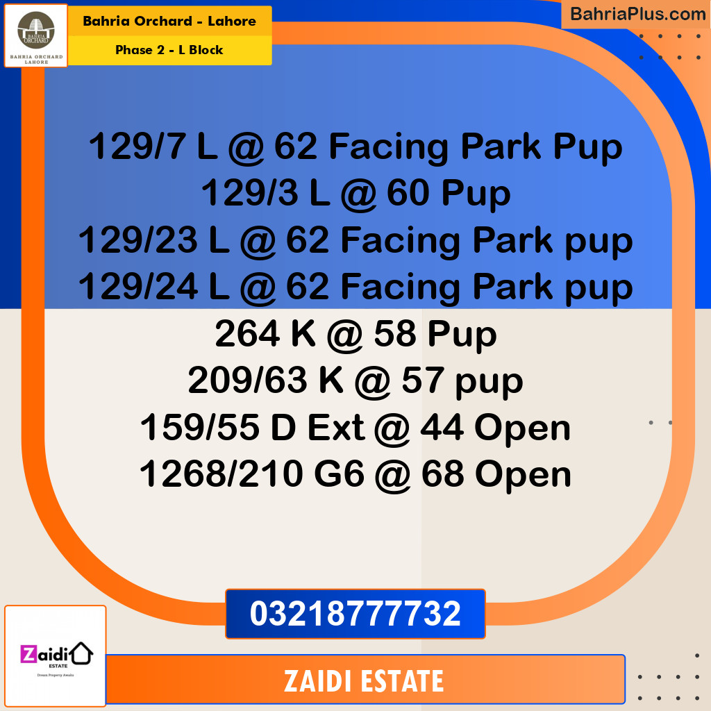 Residential Plot for Sale in Phase 2 - L Block -  Bahria Orchard, Lahore - (BP-275977)