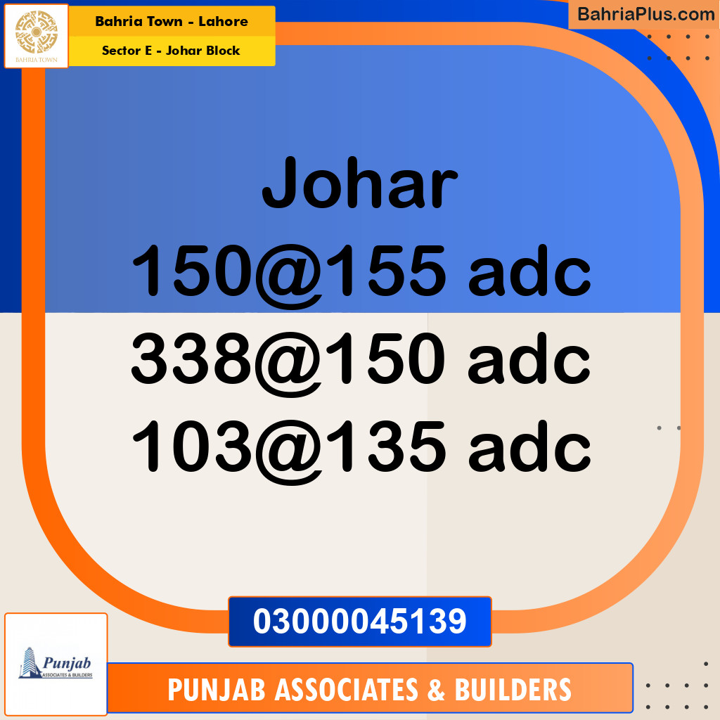 10 Marla Residential Plot for Sale in Sector E - Johar Block -  Bahria Town, Lahore - (BP-276050)
