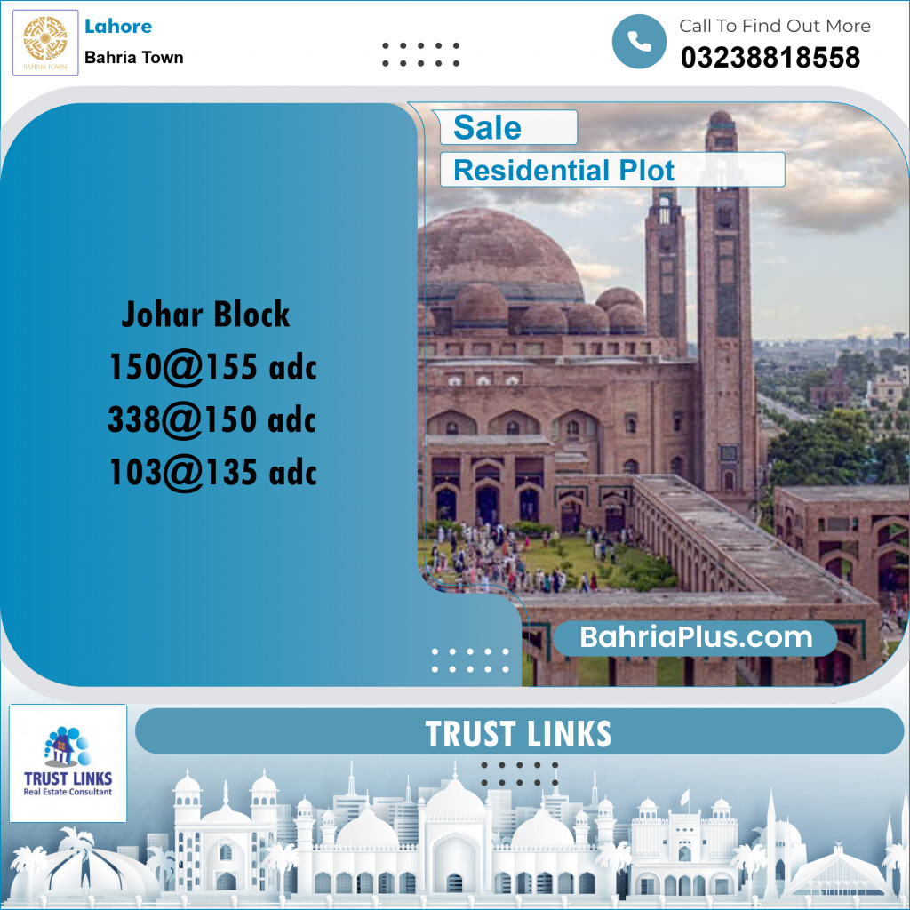 Residential Plot for Sale in Bahria Town, Lahore - (BP-276051)