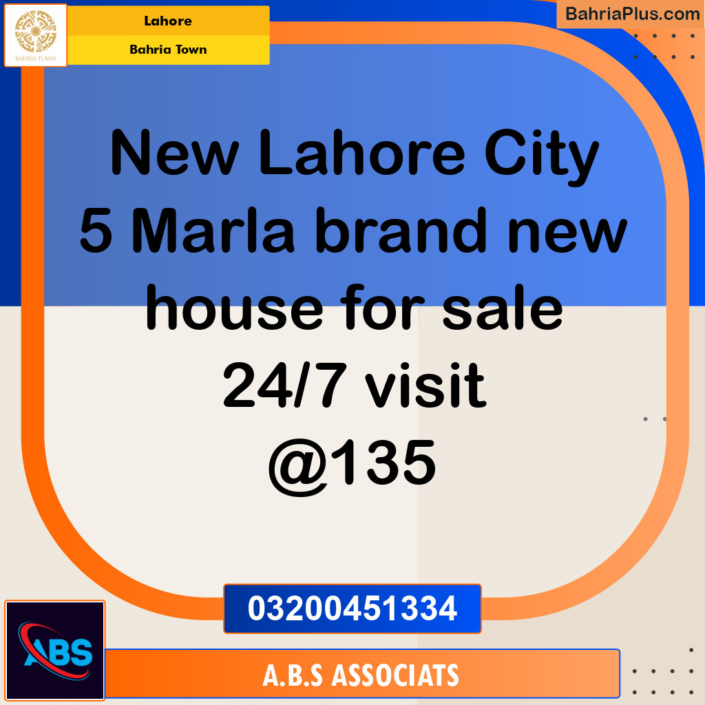 5 Marla Residential House for Sale in Bahria Town, Lahore - (BP-276083)