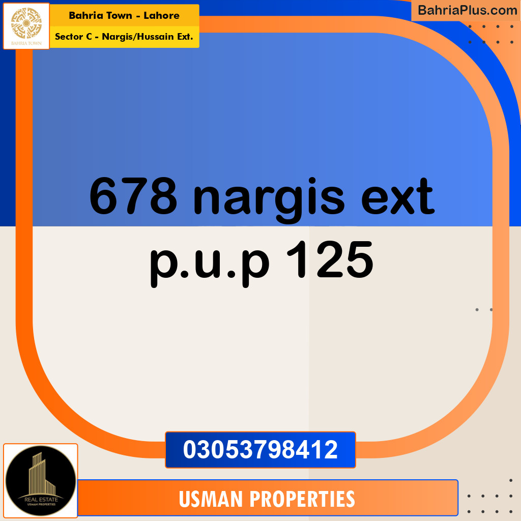 10 Marla Residential Plot for Sale in Sector C - Nargis/Hussain Ext. -  Bahria Town, Lahore - (BP-276101)
