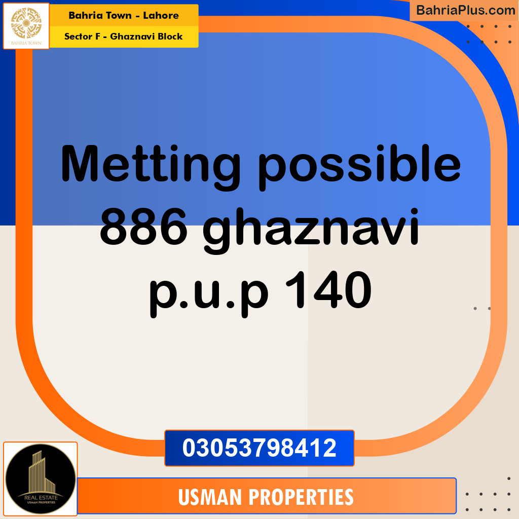 10 Marla Residential Plot for Sale in Sector F - Ghaznavi Block -  Bahria Town, Lahore - (BP-276103)