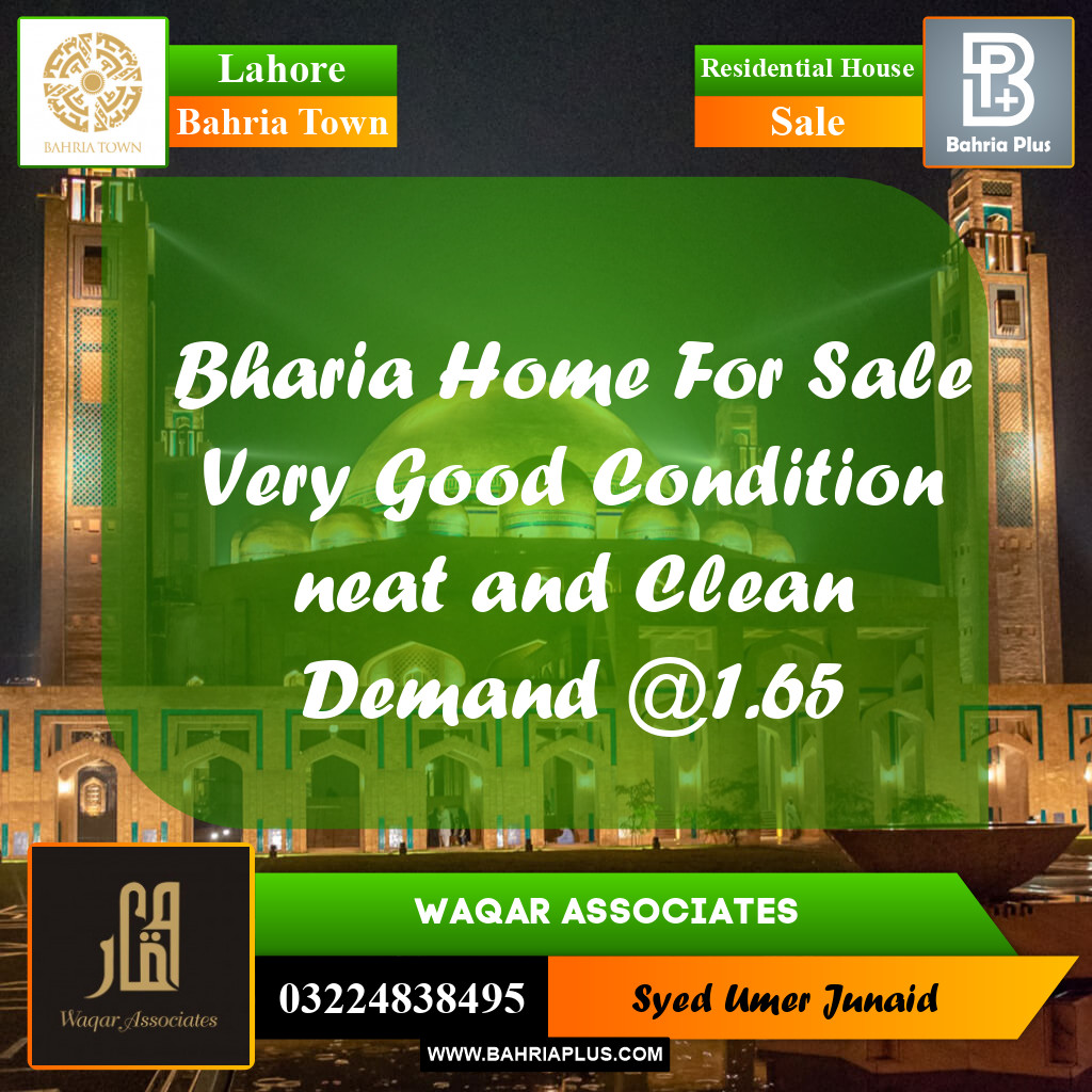 Residential House for Sale in Bahria Town, Lahore - (BP-276129)