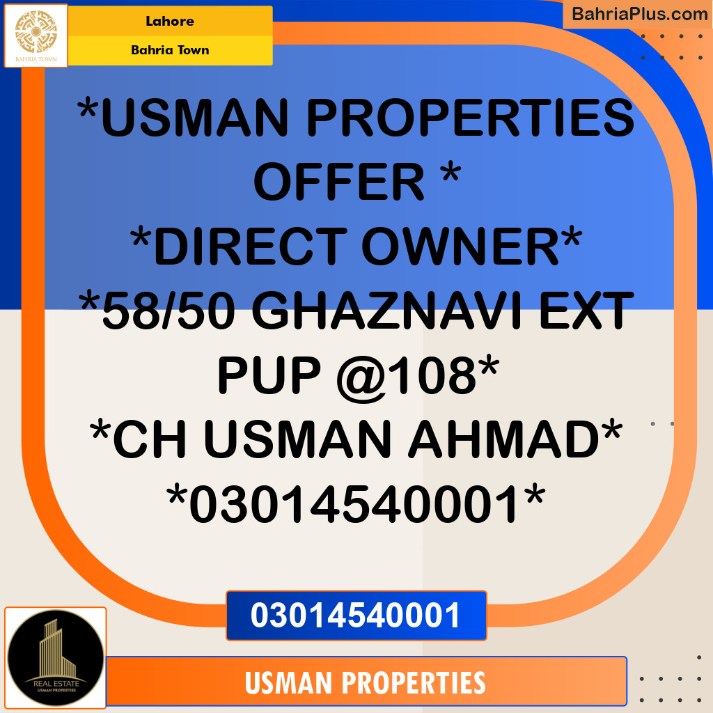 Residential Plot for Sale in Bahria Town, Lahore - (BP-276130)