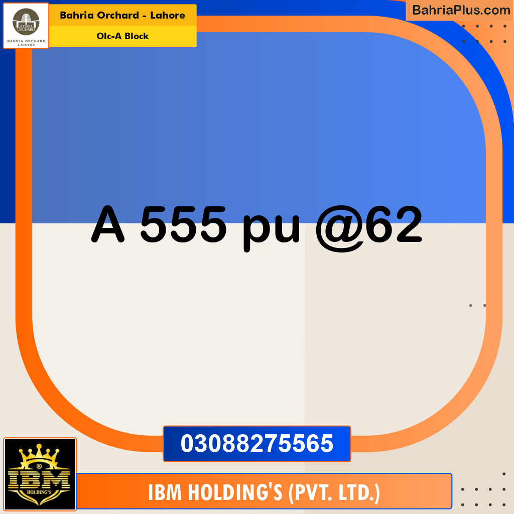 5 Marla Residential Plot for Sale in OLC-A Block -  Bahria Orchard, Lahore - (BP-276185)
