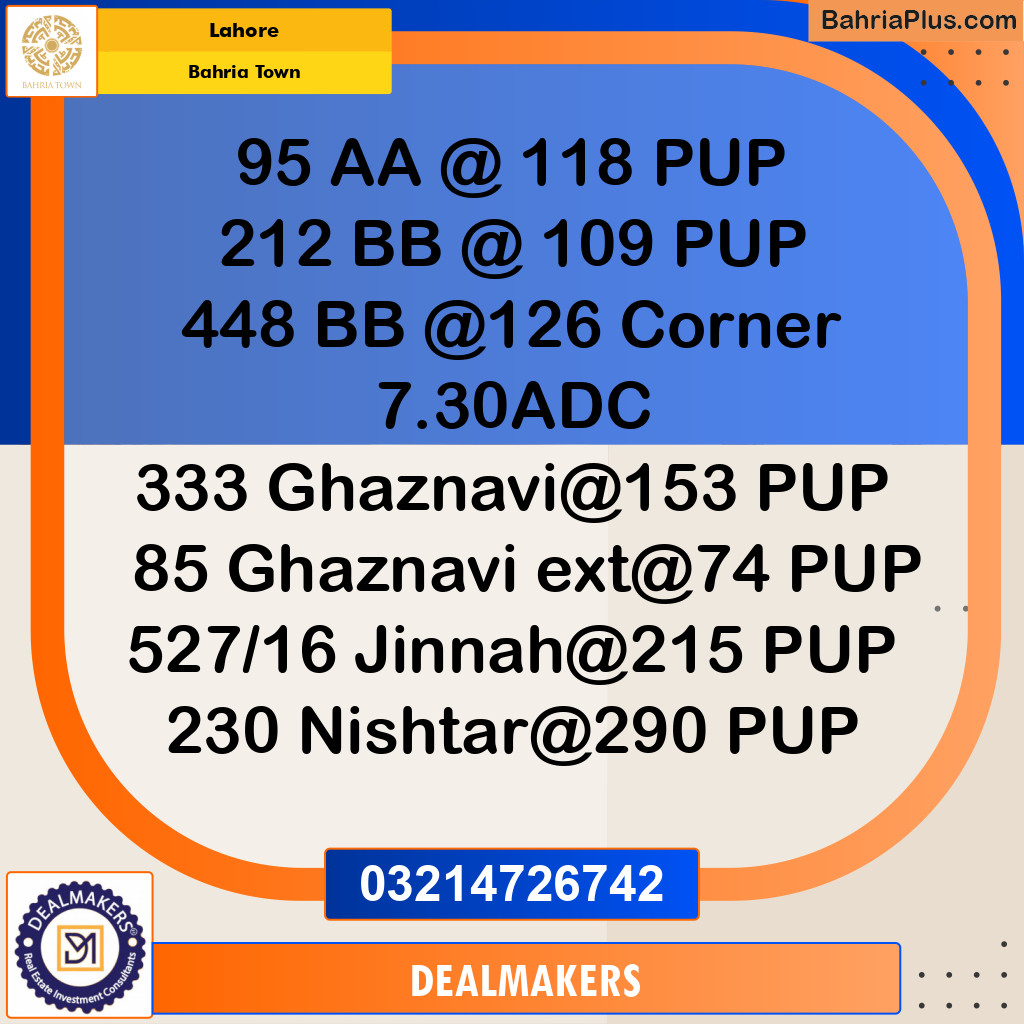 Residential Plot for Sale in Bahria Town, Lahore - (BP-276226)