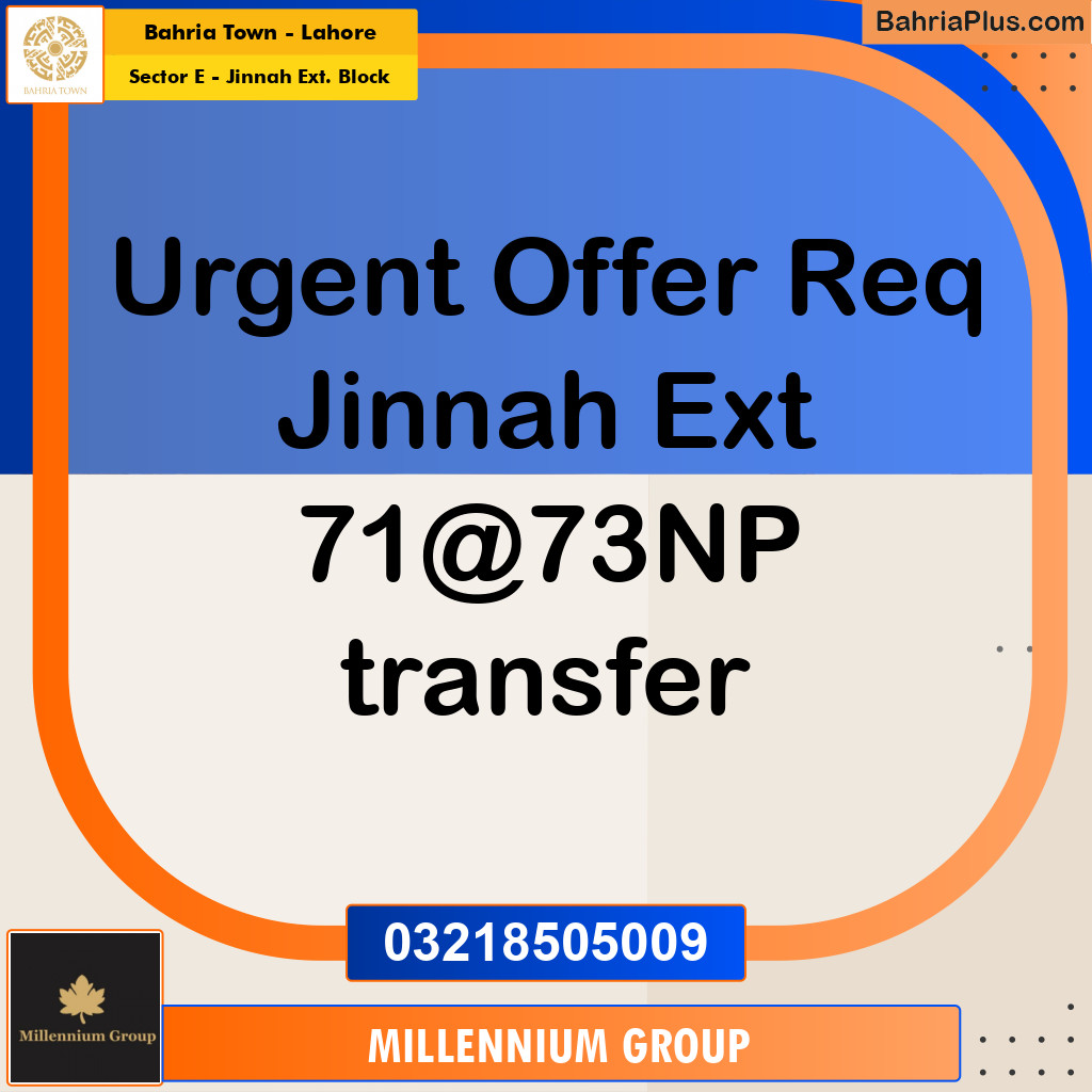 5 Marla Residential Plot for Sale in Sector E - Jinnah Ext. Block -  Bahria Town, Lahore - (BP-276257)