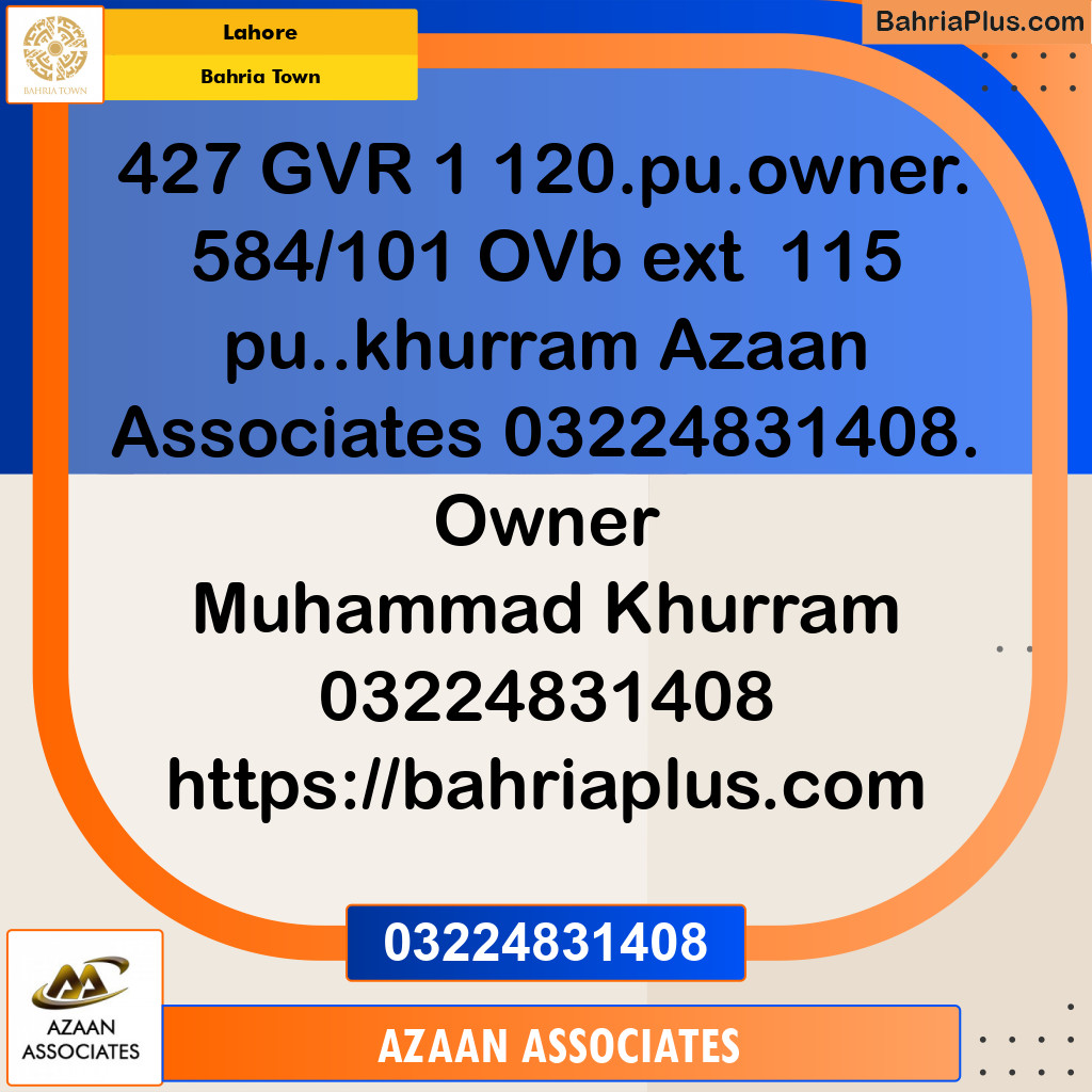 Residential Plot for Sale in Bahria Town, Lahore - (BP-276268)