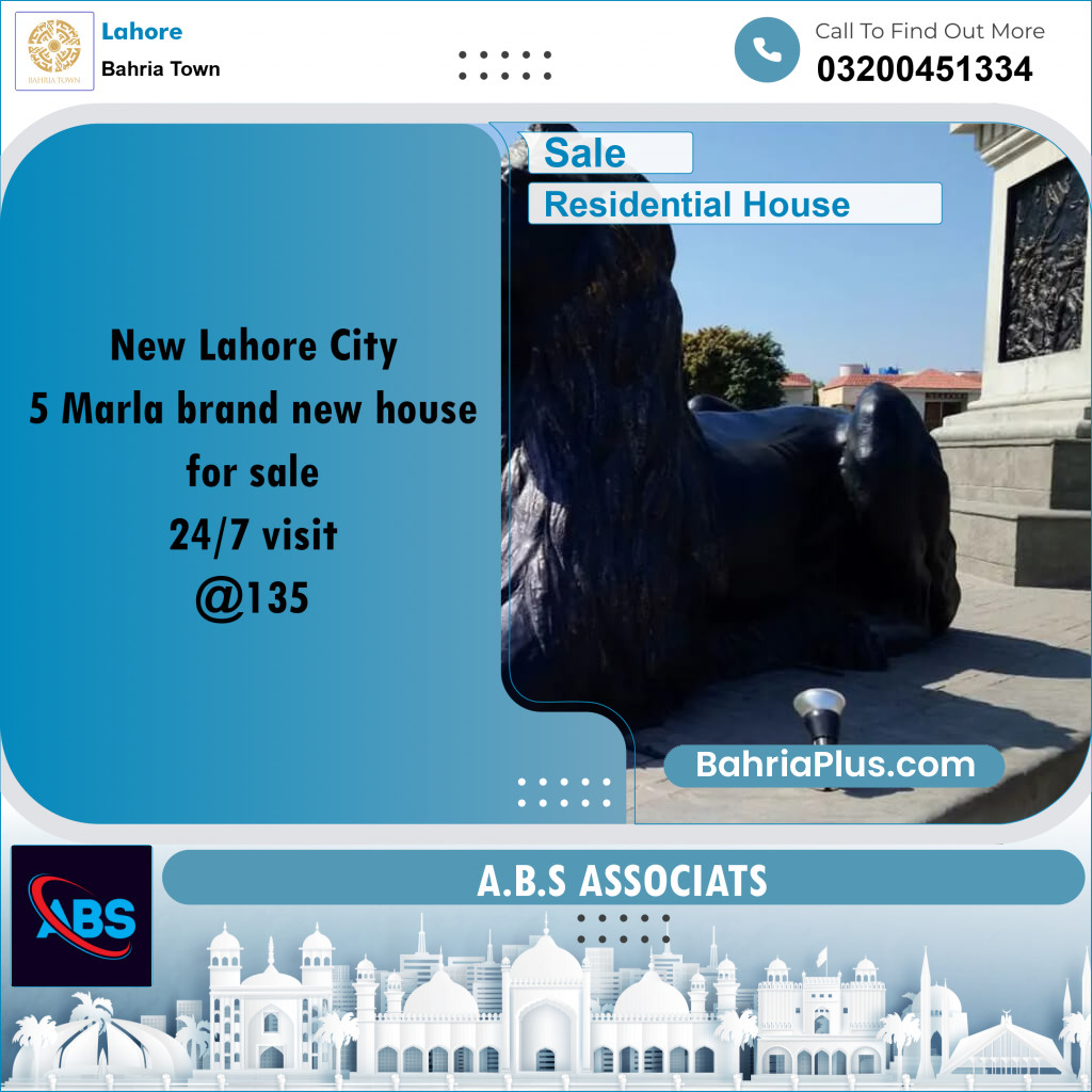 5 Marla Residential House for Sale in Bahria Town, Lahore - (BP-276314)