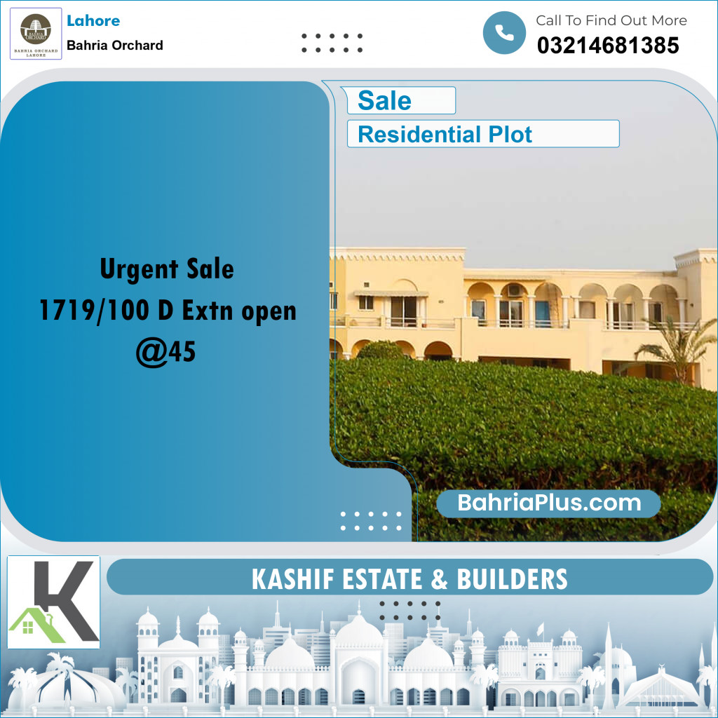 Residential Plot for Sale in Bahria Orchard, Lahore - (BP-276392)