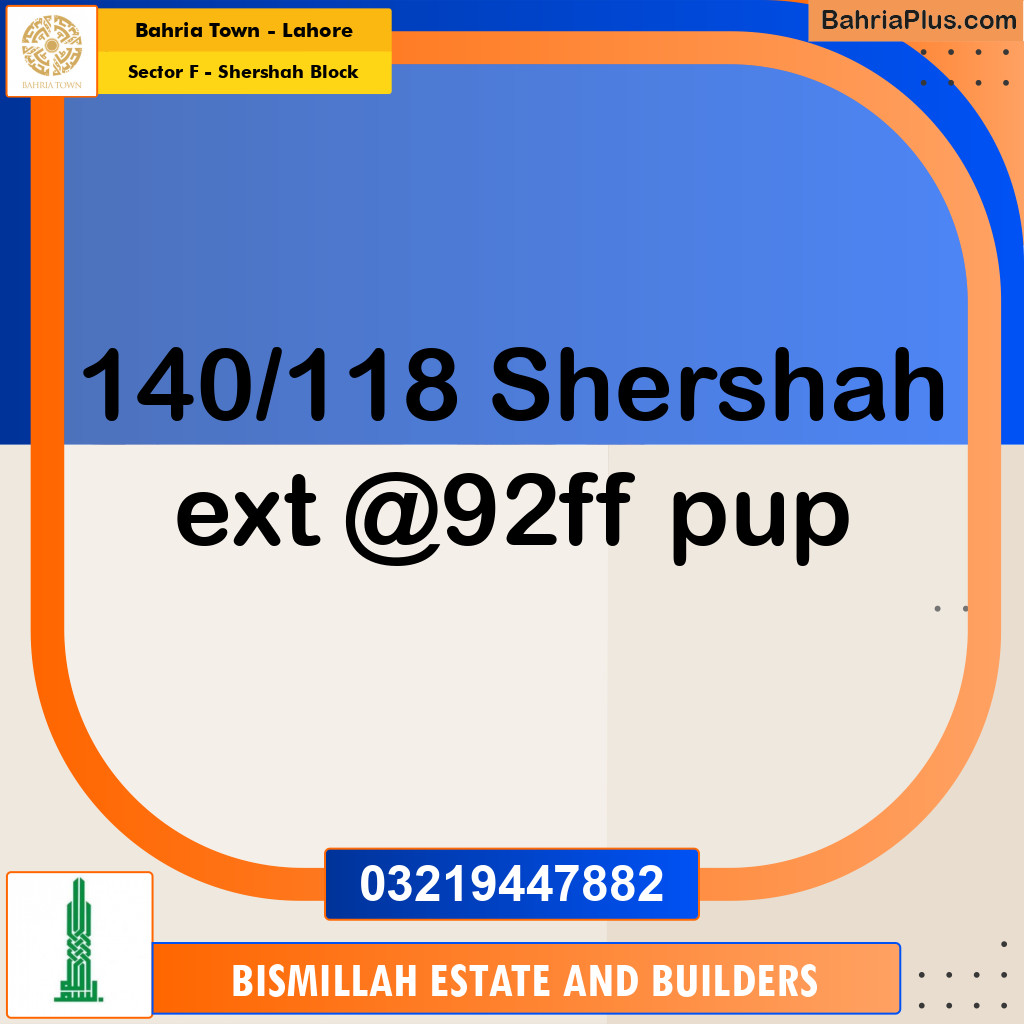 5 Marla Residential Plot for Sale in Sector F - Shershah Block -  Bahria Town, Lahore - (BP-276413)