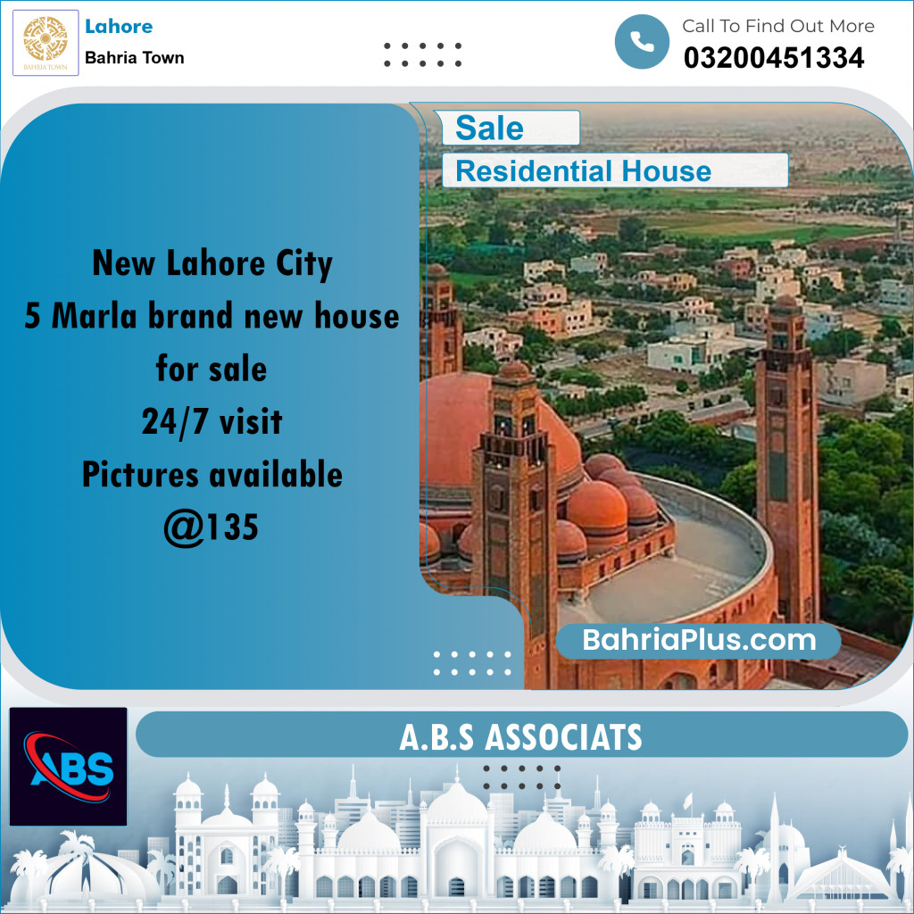 5 Marla Residential House for Sale in Bahria Town, Lahore - (BP-276422)