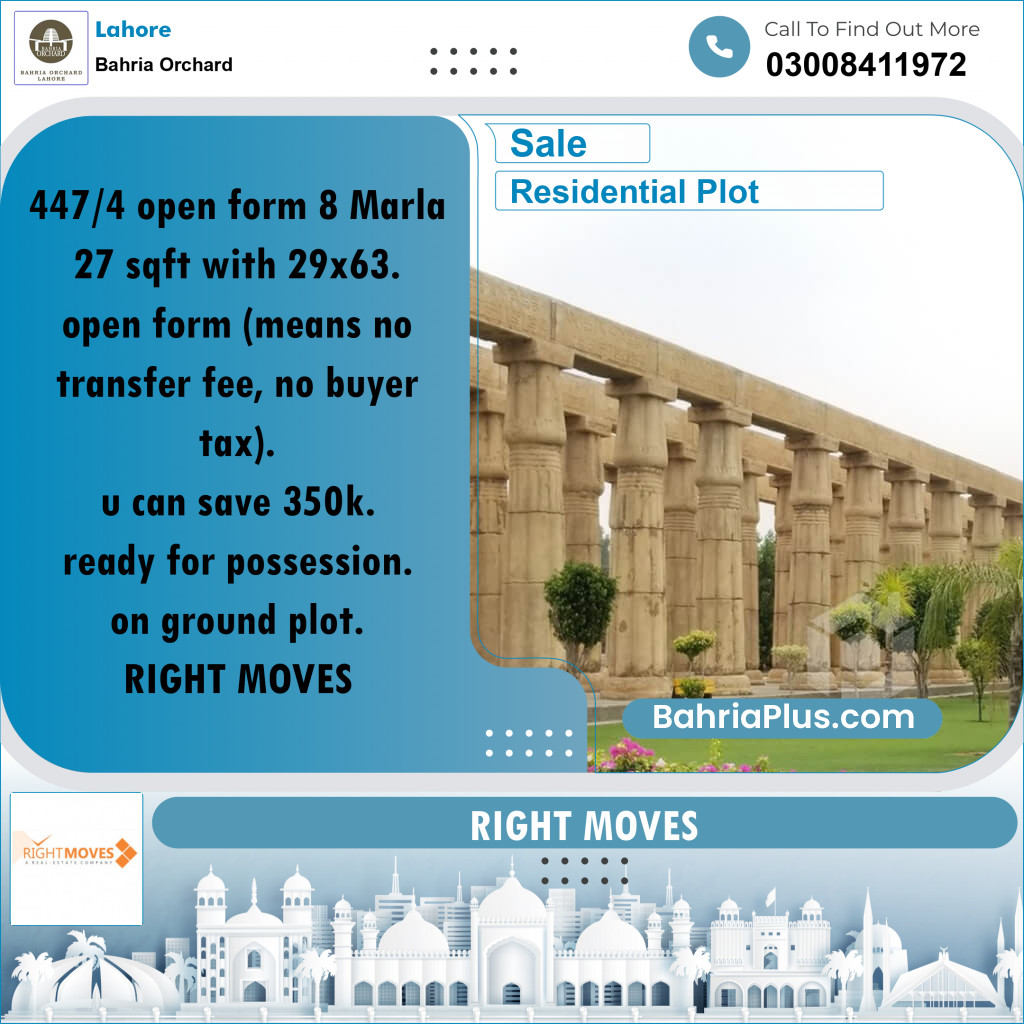 Residential Plot for Sale in Bahria Orchard, Lahore - (BP-276434)