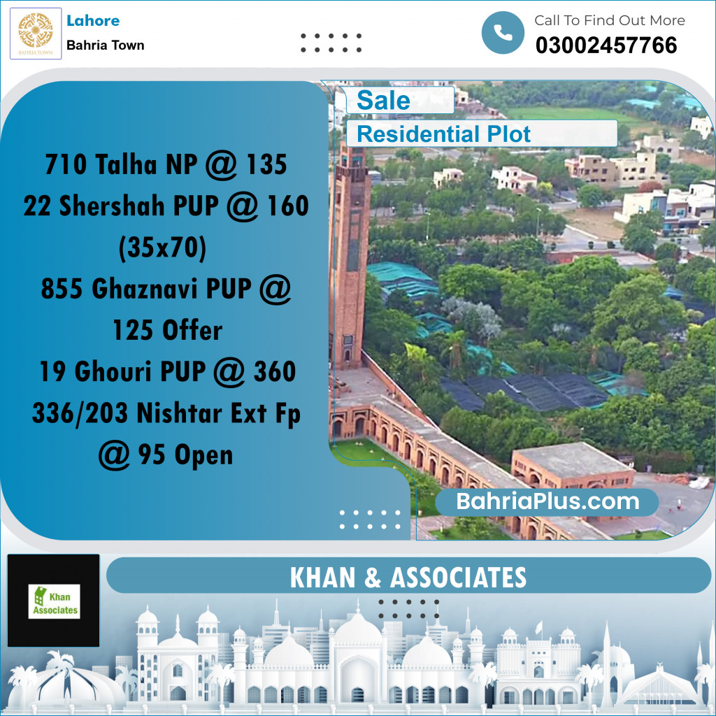 Residential Plot for Sale in Bahria Town, Lahore - (BP-276477)