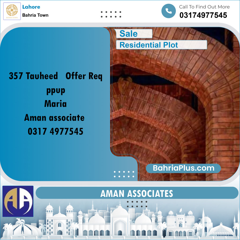 Residential Plot for Sale in Bahria Town, Lahore - (BP-276494)