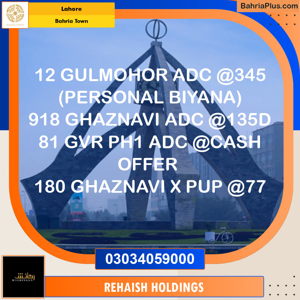 Residential Plot for Sale in Bahria Town, Lahore - (BP-276559)