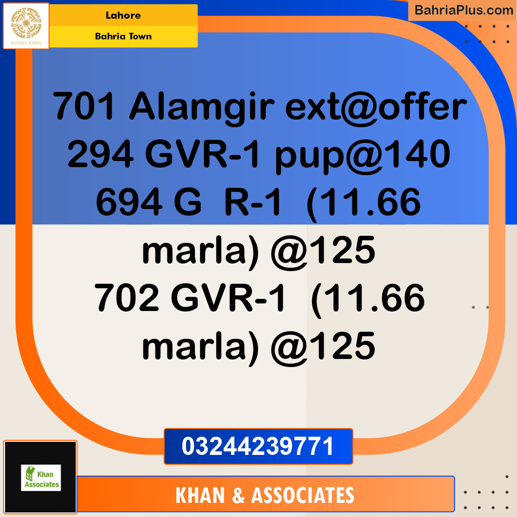 Residential Plot for Sale in Bahria Town, Lahore - (BP-276605)