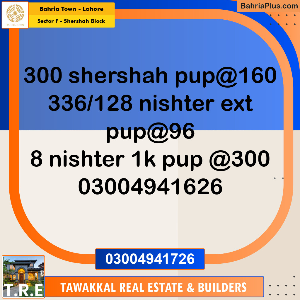 10 Marla Residential Plot for Sale in Sector F - Shershah Block -  Bahria Town, Lahore - (BP-276673)