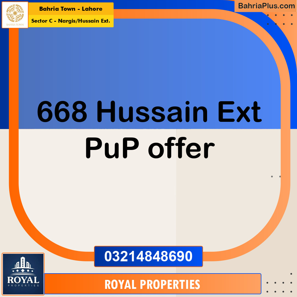 6 Marla Residential Plot for Sale in Sector C - Nargis/Hussain Ext. -  Bahria Town, Lahore - (BP-276691)