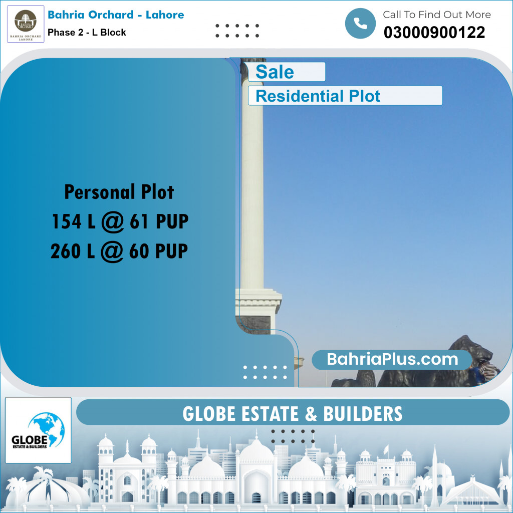 5 Marla Residential Plot for Sale in Phase 2 - L Block -  Bahria Orchard, Lahore - (BP-276754)