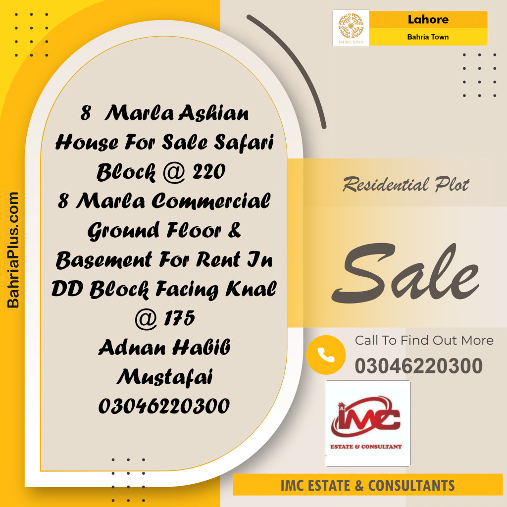 Residential Plot for Sale in Bahria Town, Lahore - (BP-276773)